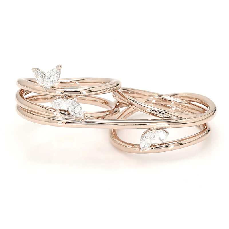 Intertwined Marquise Ring
